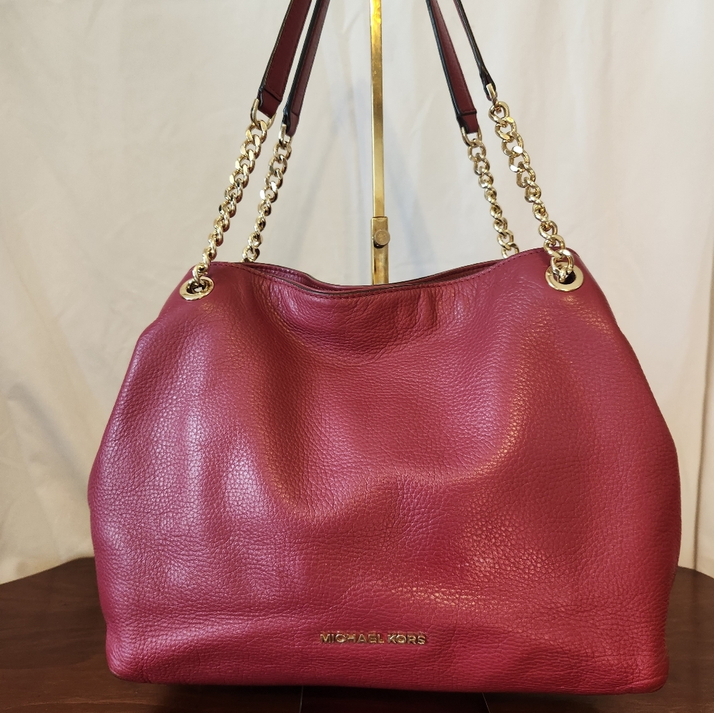 Michael Kors mauve pebbled leather bag
